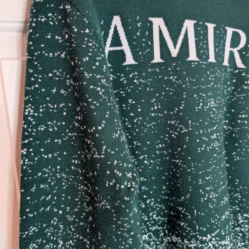 AMIRI green crewneck sweater. Men's medium/large - Picture 4 of 5